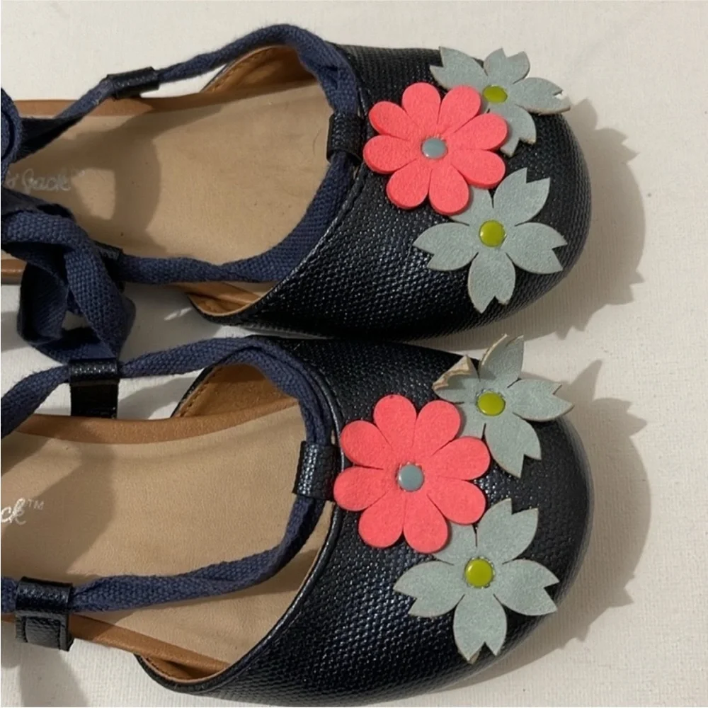Cat & Jack Toddler Floral Appliqué Tie Up Shoes Floral Kids Shoes